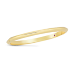 18K Yellow Gold Designer Gold Knifed Edge Bangle