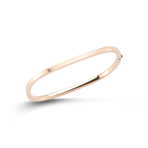 18K Rose Gold Designer Gold Square Bangle