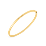 18K Yellow Gold Designer Gold Oval Bangle