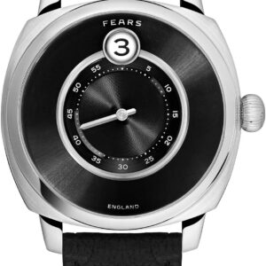 BS240.500A.113.047 Brunswick 40.5 Jump Hour Raven Black on Buffalo Leather Strap