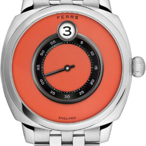 BS240.500A.114.002 Brunswick 40.5 Jump Hour Coral on Stainless Steel Bracelet