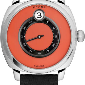 BS240.500A.114.047 Brunswick 40.5 Jump Hour Coral on Buffalo Leather Strap