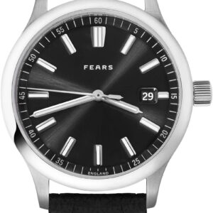 BS139.510.041.047 Redcliff 39.5 Date Raven Black on Buffalo Leather Strap