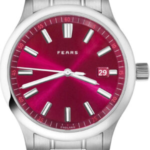 BS139.510.042.123 Redcliff 39.5 Date Cherry Red on Stainless Steel Bracelet