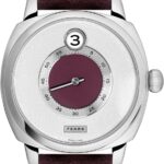 BS240.500A.011.022 Brunswick 40.5 Jump Hour 'Barleycorn Plum' On Strap