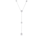 18K White Gold Diamonds By The Inch 5 Station 'y' Necklace