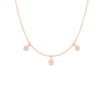 18K Rose Gold Diamonds By The Inch Dangling Station Necklace