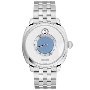Brunswick 40.5 Jump Hour 'China Blue' on Bracelet