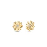 18K Yellow Gold Margherita Diamond Flower Earrings