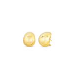 18K Yellow Gold Designer Gold Domed Earrings