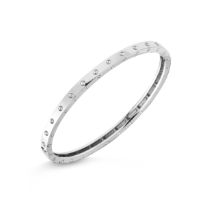 18K White Gold Pois Moi Oval Bangle