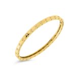18K Yellow Gold Pois Moi Oval Bangle
