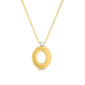 18K O Princess Block Letter Necklace