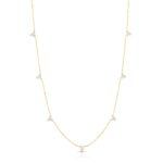 18K Yellow Gold Diamonds By The Inch Flower Station Necklace