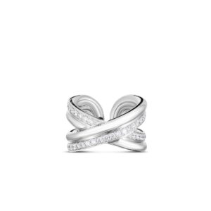 18K 6.5 Cialoma Diamond Crossover Ring