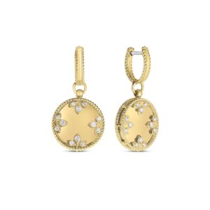 18K Diamond Venetian Medallions Drop Earrings