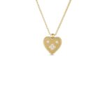 18K Yellow Gold Venetian Princess Small Heart Medallion Necklace