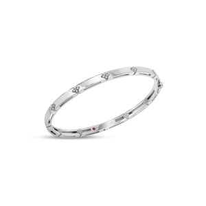 18K White Gold Love In Verona Diamond Bangle