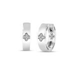 18K White Gold Love In Verona Diamond Hoop Earrings