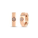 18K Rose Gold Love In Verona Diamond Hoop Earrings