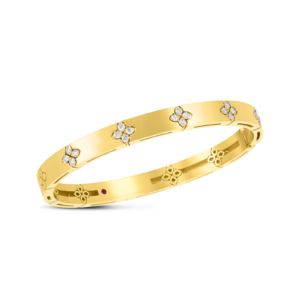 18K Yellow Gold Love In Verona Diamond Bangle