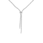18K White Gold Love In Verona Diamond Lariat Necklace