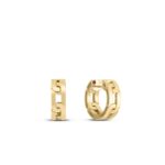 18K Yellow Gold Navarra Hoop Earrings