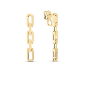 18K Yellow Gold Navarra Three Link Dangle Earrings