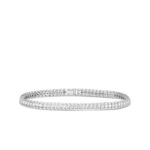 18K White Gold Classic Diamond Ribbed Tennis Bracelet