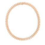 18K Rose Gold Domino Diamond Accents Necklace