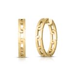 18K Yellow Gold Navarra Hoop Earrings