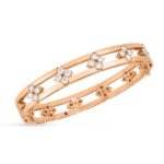 18K Rose Gold Love In Verona Diamond Open Frame Bangle