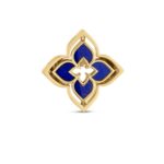 18K Yellow Gold Venetian Princess Pirouette Pavé Flower Ring
