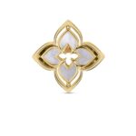 18K Yellow Gold Venetian Princess Pirouette Pavé Flower Ring