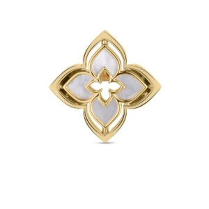 18K Yellow Gold Venetian Princess Pirouette Pavé Flower Ring