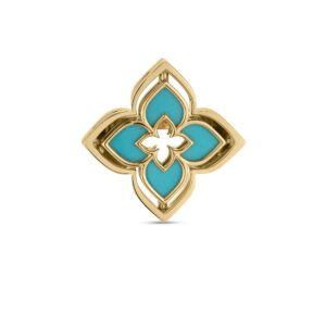 18K Yellow Gold Venetian Princess Pirouette Pavé Flower Ring