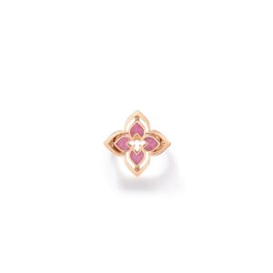 18K Rose Gold Venetian Princess Pirouette Pavé Small Flower Ring