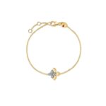 18K Yellow Gold Love In Verona Diamond Flower Bracelet