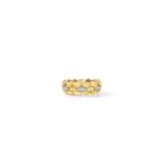 18K Yellow Gold Cobra Diamond Flexible Ring