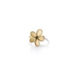 18K Yellow Gold Jasmine Gemstone Flower Ring