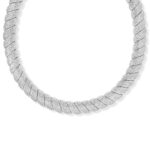 18K White Gold San Marco Pavé Diamond Necklace