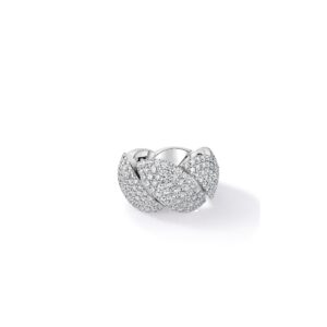 18K White Gold San Marco Pavé Diamond Ring