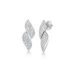 18K White Gold San Marco Pavé Diamond Earrings