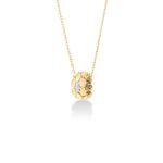 18K Yellow Gold Cobra Medium Diamond Rodel Necklace