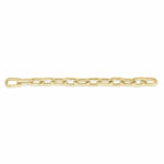 18K Yellow Gold Designer Gold Chunky Paperclip Link Chain Bracelet
