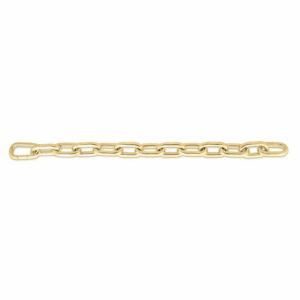 18K Yellow Gold Designer Gold Chunky Paperclip Link Chain Bracelet