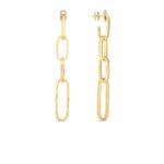 18K Yellow Gold Navarra Diamond Graduating Chain Link Dangle Earrings