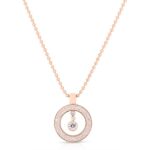 18K Rose Gold Classic Diamond Pavé Baby O Necklace