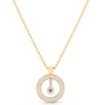 18K Yellow Gold Classic Diamond Pavé Baby O Necklace