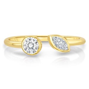 18K Yellow Gold Dolce Two Diamond Ring